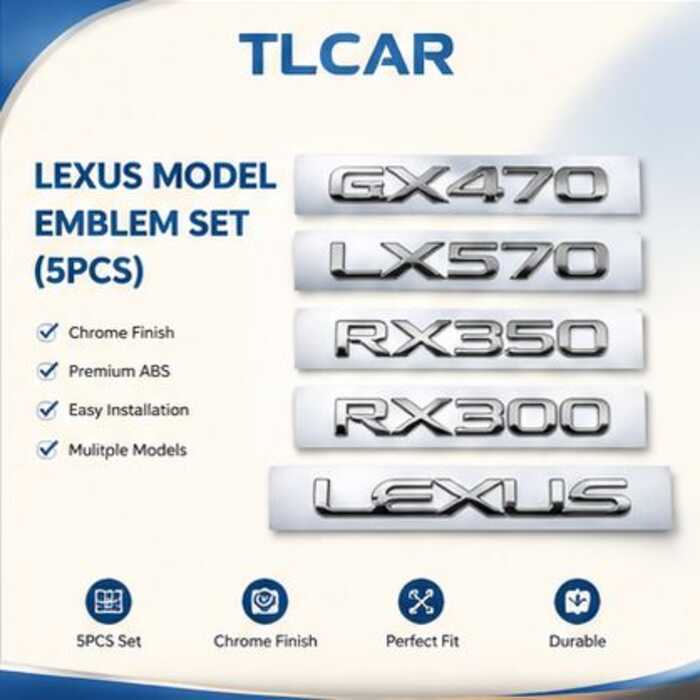 TLCAR Lexus Rx300 RX350 LX570 GX470 LEXUS Biểu tượng Logo Phụ kiện ô tô