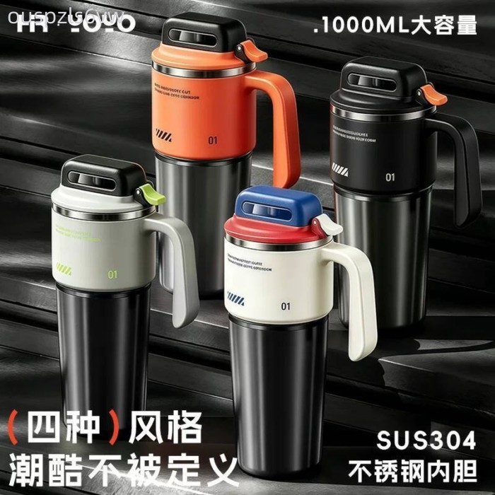 HOT- [ Ảnh thật ] Cốc nhiệt Cyber Ice Master Cup bằng thép không gỉ, dung tích lớn dành cho nam giớ