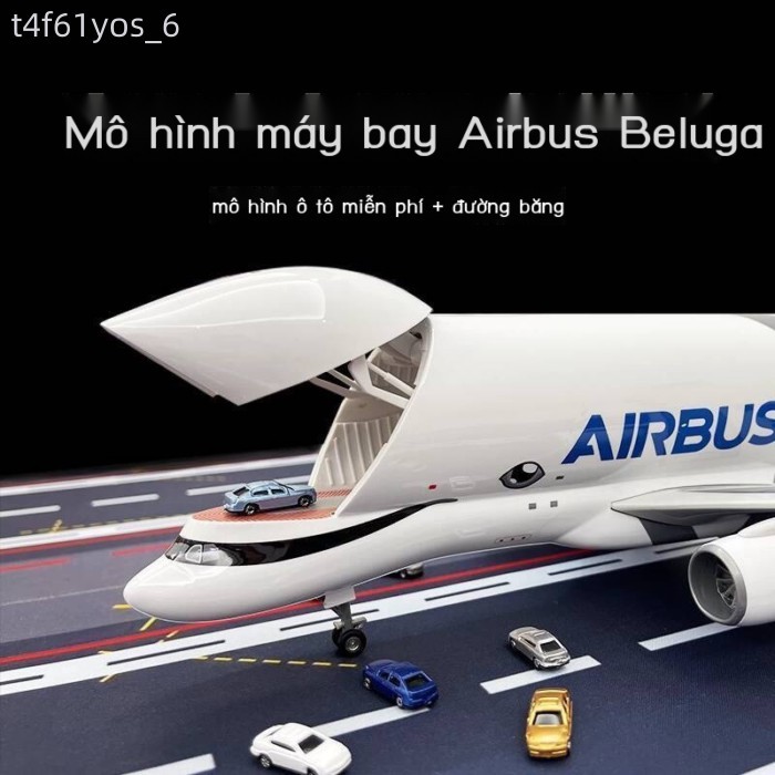 [ HOT Sale ] Mô hình hợp kim mô phỏng máy bay vận tải Airbus A330 Super Beluga với phần mũi có thể