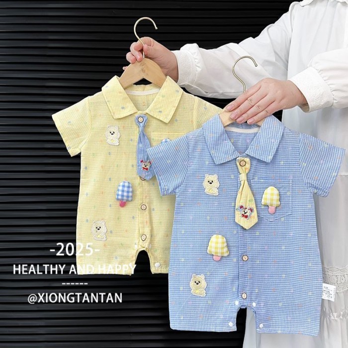 Baby Boy Jumpsuit, Summer Thin Baby Clothes, Summer Clothes, Fashionable Little One-month-old