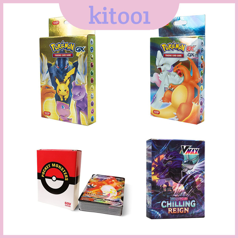 Engaging Flash Cards Tcg Tiếng Anh Ex Gx Tag Trading Game Sun Moon Chilling Reign