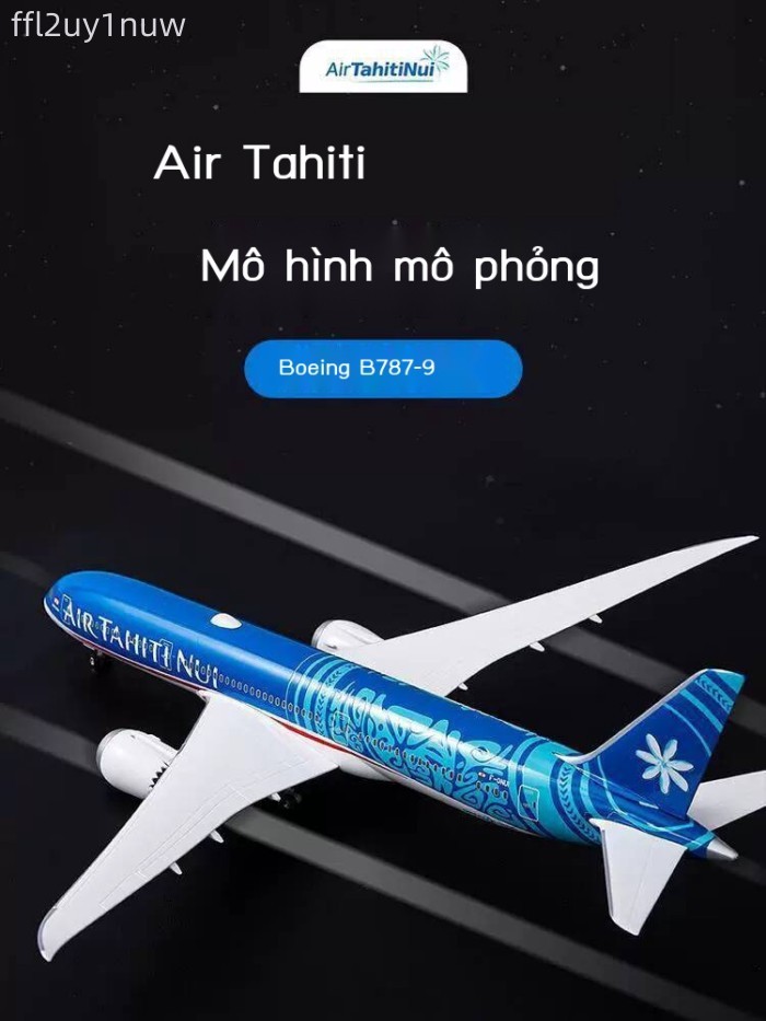 [HOT HIT] Mô hình máy bay chở khách mô phỏng Ruiqing Boeing B787-9 của hãng hàng không Tahiti, được