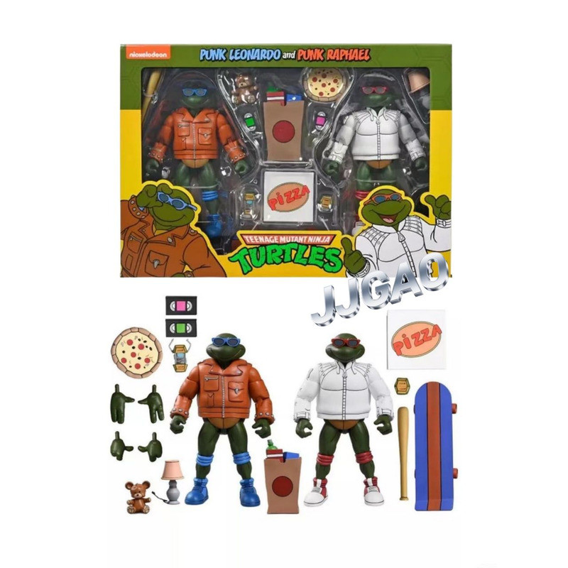 Mô nhân vật hành động NECA, Teenage Mutant Ninja Turtles: Punk Leonardo Raphael, mô hình 7 inch