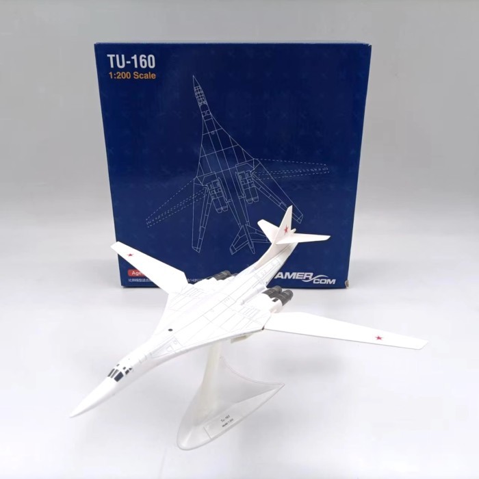 AMER1: 200 Nga Tu 160 TU160 Máy bay ném bom thiên nga trắng Mô hình máy bay quân sự hợp kim