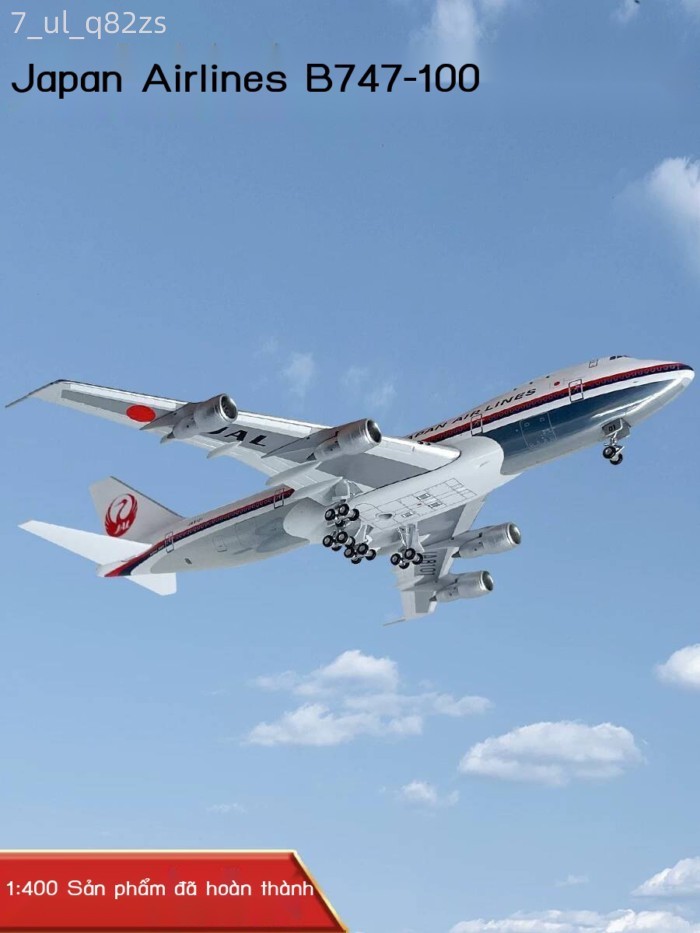 (HÀNG HOT) Mô hình hợp kim mô phỏng máy bay chở khách Boeing B747-100 của Japan Airlines (JAL) số h