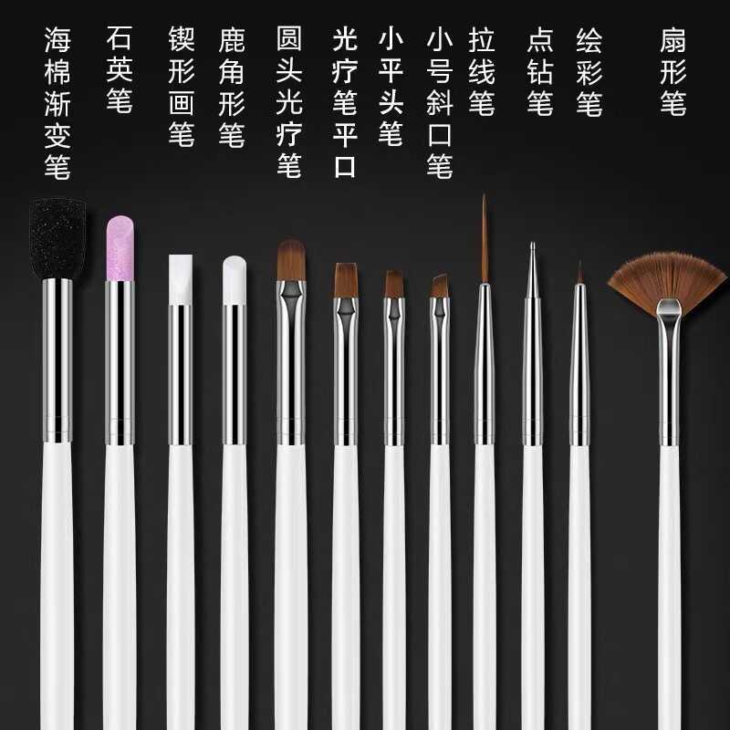 Bộ cọ làm móng tay màu xanh Bộ bút làm móng tay Full Set Point Diamond Paint Pen Phototherapy Painti