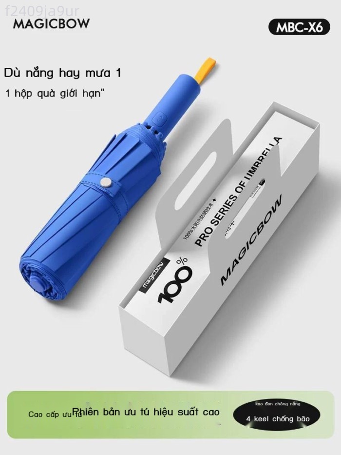 [SALE] Ô dù tự động hoàn toàn 72 nan dành học sinh, có thể gấp gọn, gió, bão, dùng được trời mưa nắ