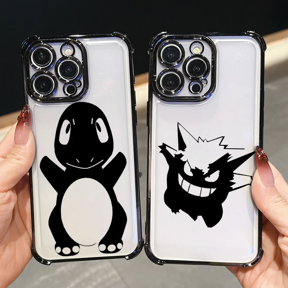 Ốp điện thoại chống sốc Pokemon GO Charmander Gengar Eevee Anime cho Samsung A57 A37 A27 A17 A07 A56