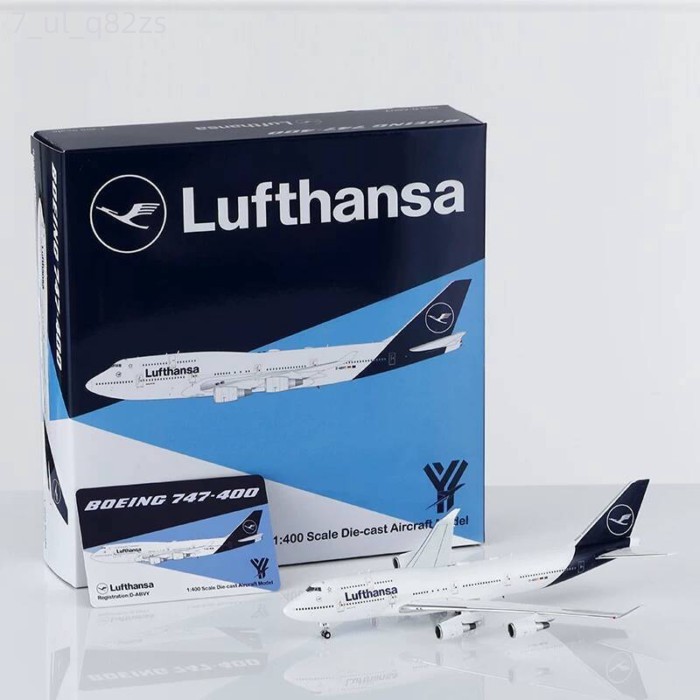 [Siêu Sale] Mô hình máy bay hợp kim YY Wings 1/400 D-ABVY/D-ABTA Lufthansa B747-400