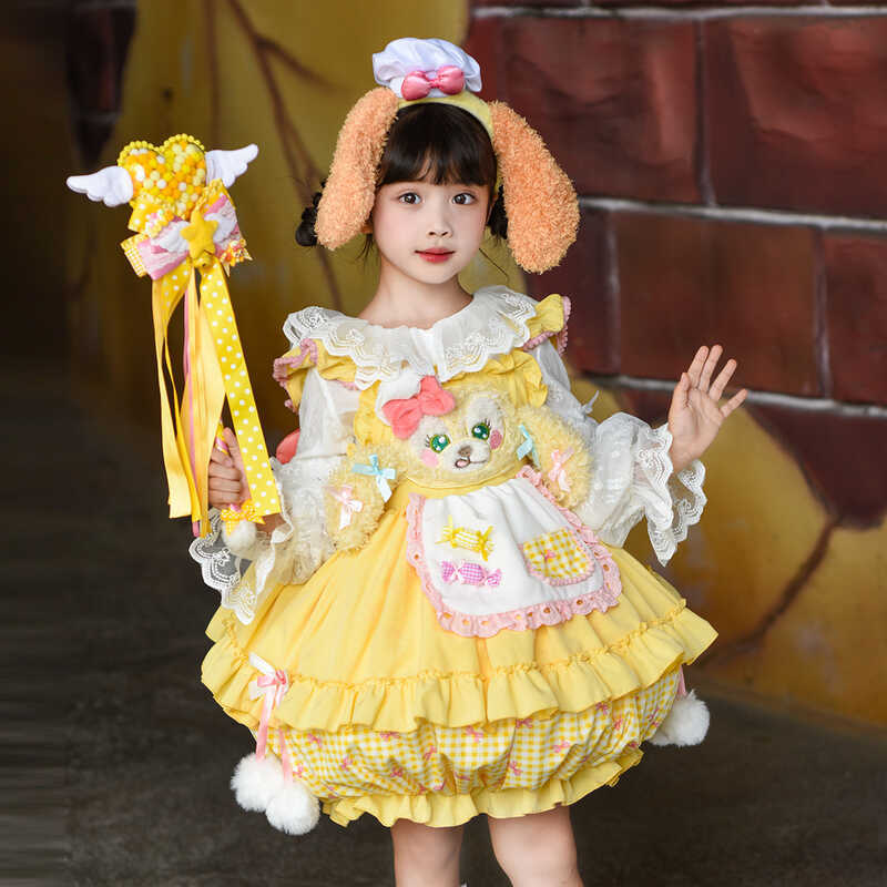 Bé Gái Kem Đầm Thu Đông Gothic Đầm Công Chúa Bé Gái Hoạt Hình Pettiskirt Trẻ Em Đầu Bếp Paparazzi