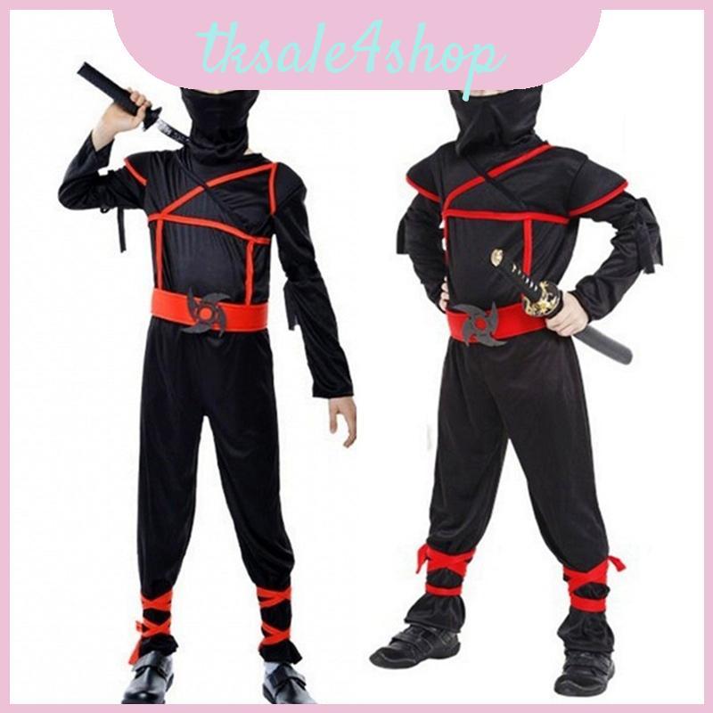 Chiến binh Nhật Bản đích thực Bé trai Trẻ em Ninja Assassin Váy lạ mắt Trang phục cho các bữa tiệc