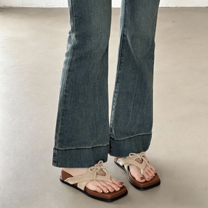 Thick-soled Raised Wedge Heel Flip-flops Sandals For Women Summer Outer Wear New Style Beauti