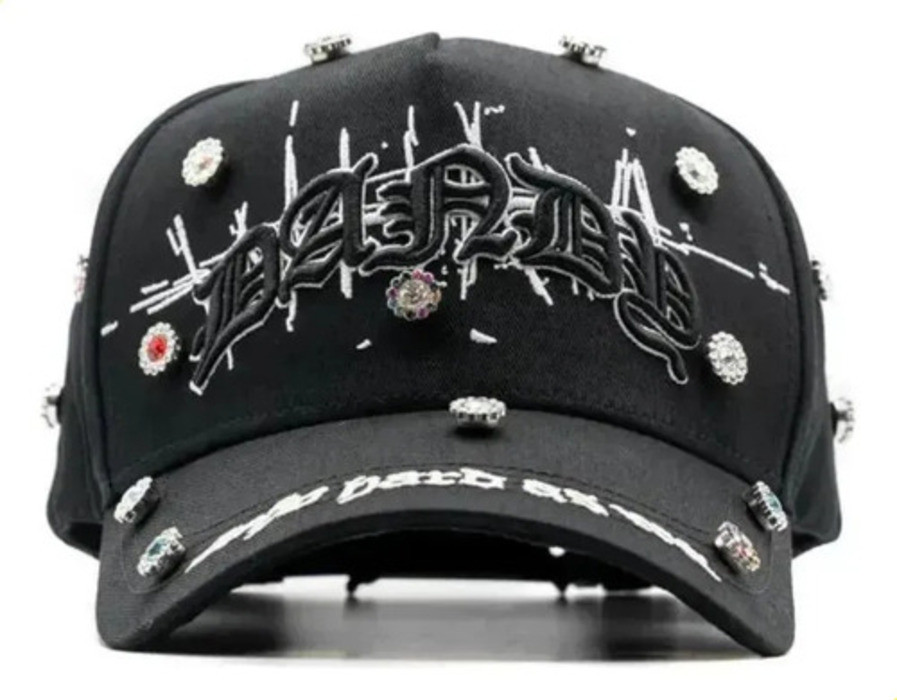 Al Dandy Hats X Lil Baby Bling Crystal Chip NFC Black C 554