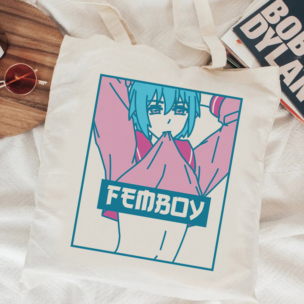 Femboy tote túi torba na zakupy vai cá tính túi cabas bolsas de tela người phụ nữ