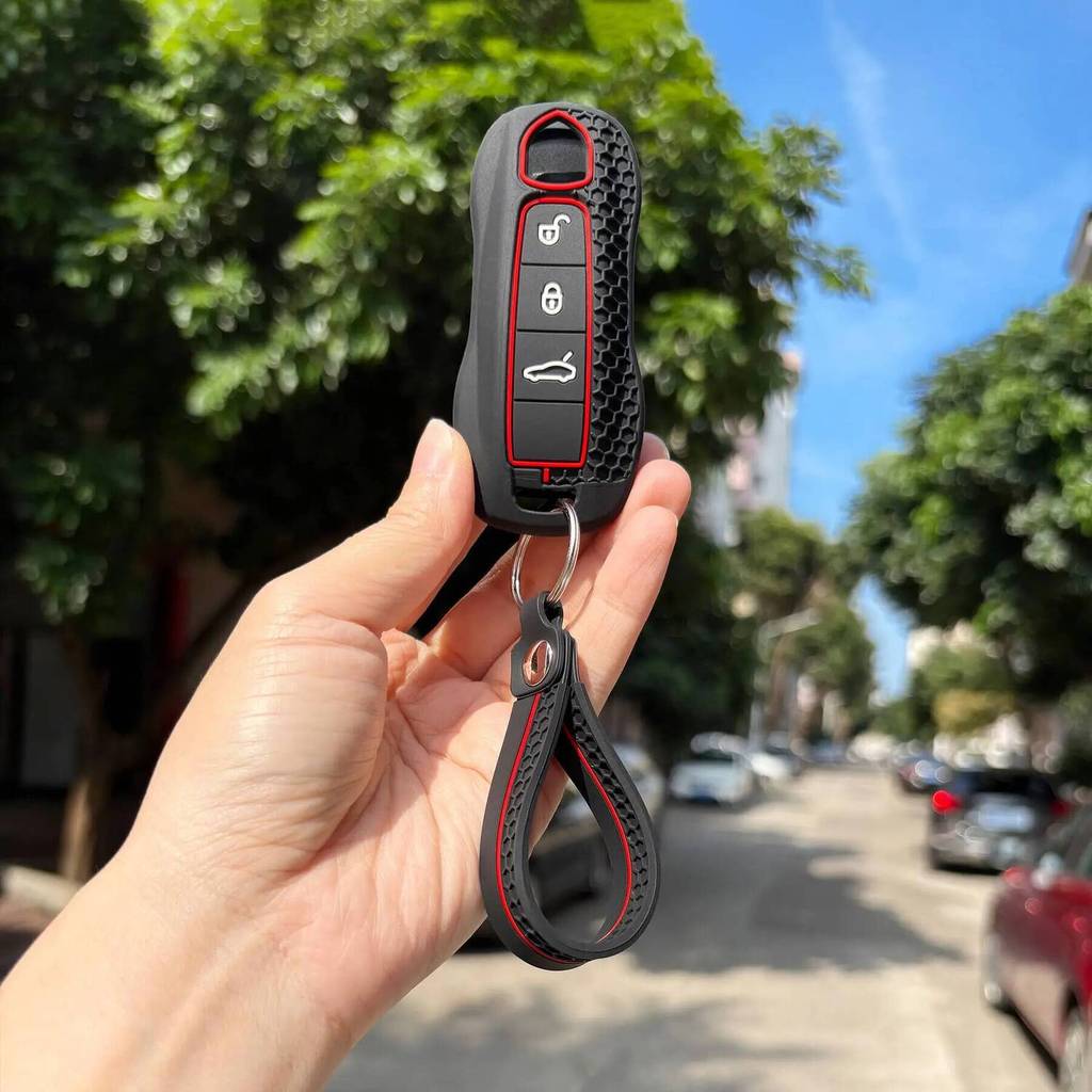 Móc Khóa Cho Porsche Macan Boxster Cayman Panamera 718 911 986 987 981 971 Taycan Cayenne Chìa Khóa 