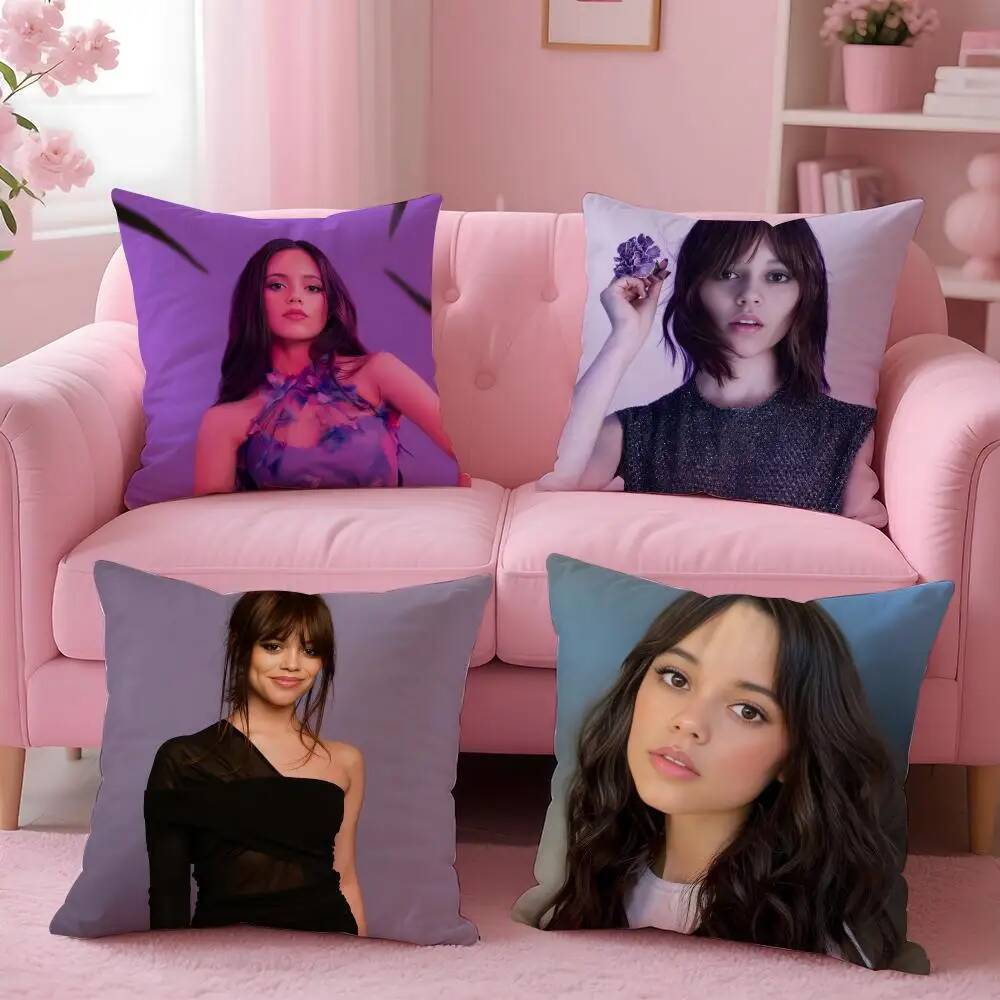 Người Nổi Tiếng J-Jenna Ortega Hai Mặt In Gối Ngắn Sang Trọng Thích Hợp Phòng Khách Phòng Ngủ Sofa N