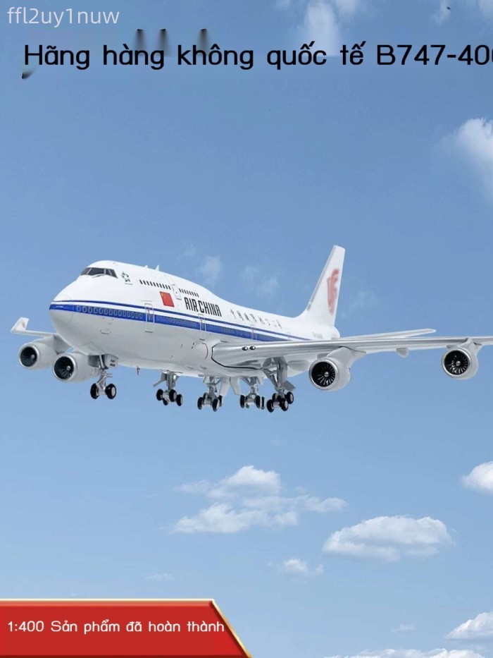 [HOT HIT] Mô hình máy bay chở khách B747-400 của hãng hàng không quốc tế, tỷ lệ 1:400, mã B-2445, c