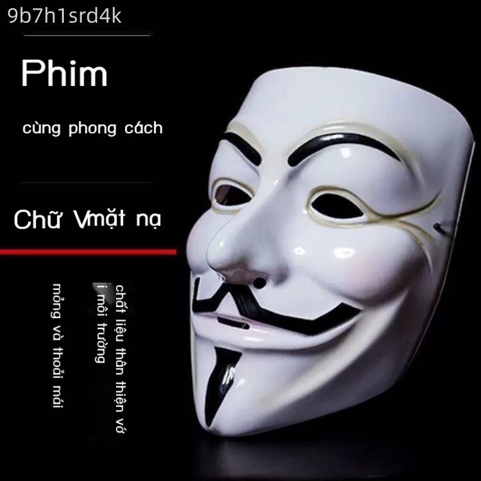 [ Siêu Tiết kiệm] Mặt Hacker giả bí ẩn COS, mũ che vô danh, V for Vendetta, nạ toàn mặt cho nam giớ