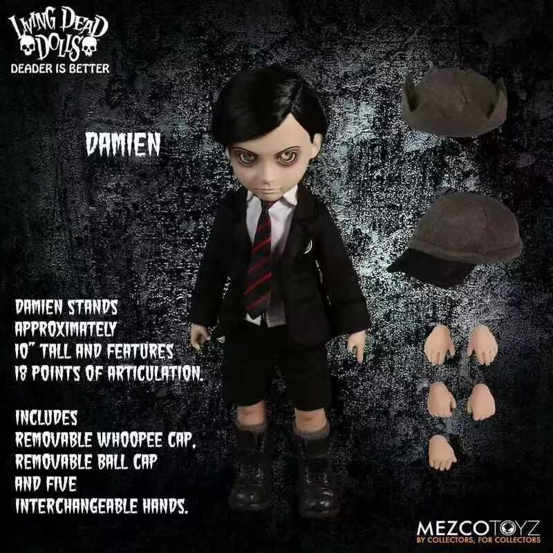 Mô hình Mezco Toys, Living Dead Dolls LDD: Damien (Phiên bản Deluxe), Búp bê 10 inch