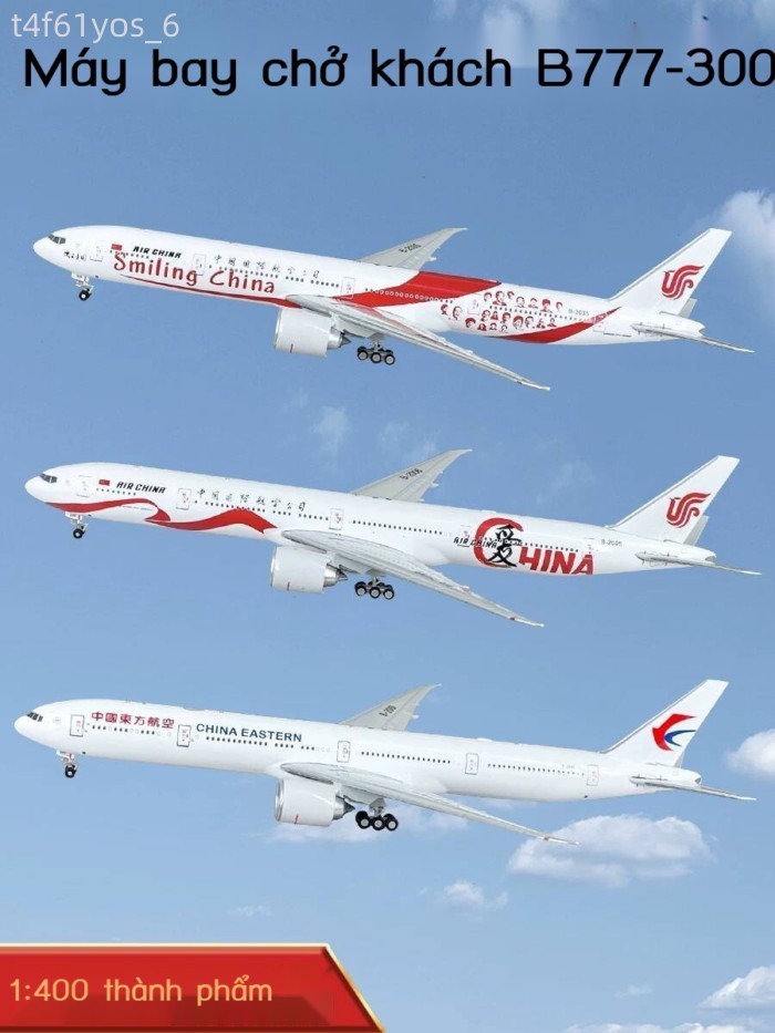 HOT- [ Ảnh thật ] Mô hình máy bay chở khách Boeing B777-300ER của Airlines và China Eastern Airline