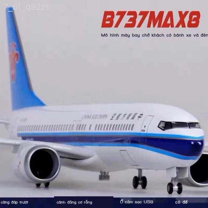 [VIP] Mô hình máy bay chở khách Boeing 737MAX8 của hãng hàng không China Southern Airlines với mô