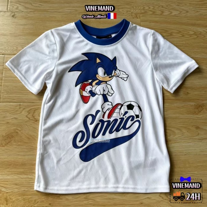 Kho Hà Nội🚚Sonic The Hedgehog 2D Animation 3D Digital Printing Short-sleeved Tops Hot Sale In Summer