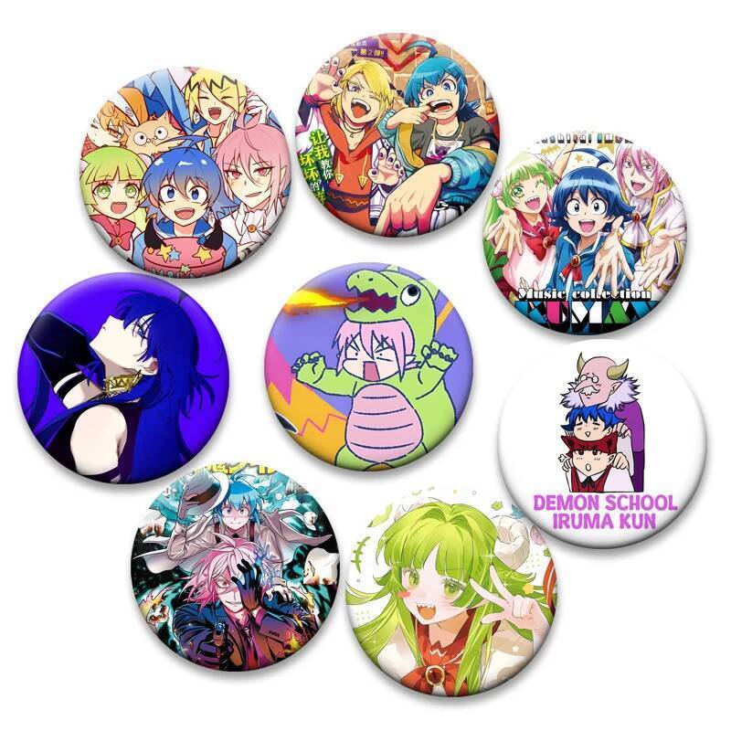 Anime Chào Mừng Đến Với Quỷ Trường Iruma Kun Trâm Cài Handmade Tinplate Chân Trang Sức Thời Trang Ph