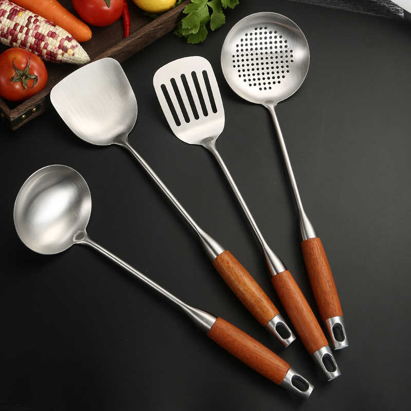 Thìa thép không gỉ Thìa khuấy-Frying Bộ nhà bếp gia đình Thìa khuấy-Frying Thìa khuấy-Frying Thìa lớ