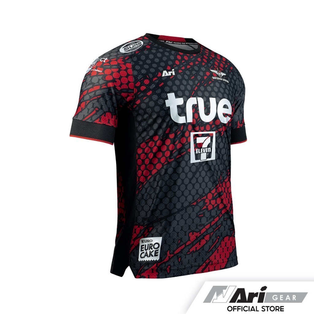 Áo thun 3D ARI TRUE BANGKOK UNITED HOME PLAYER JERSEY - Đen _ Đỏ _ Bạc BANGKOK ĐỎ 100-6XL‌‌