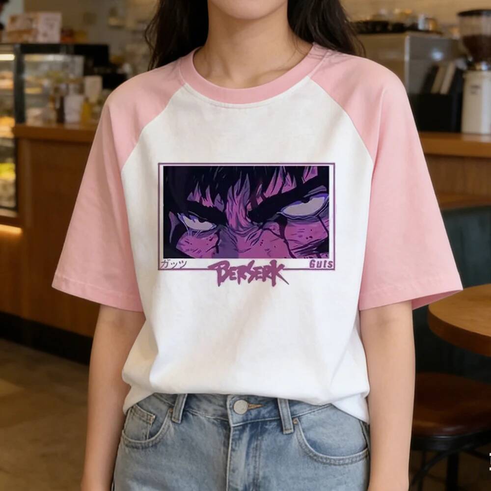 Berserk áo sơ mi femme cảnh cổ điển jojifuku áo thun gyaru 80s manga Retro cảnh