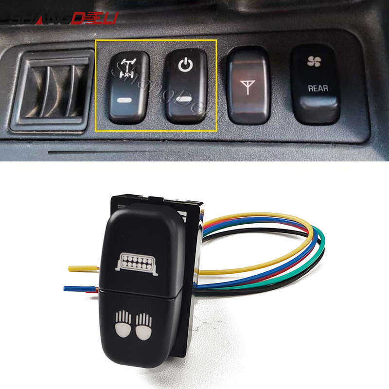 Đèn LED ĐỎ Thanh Đèn Chìa Khóa Bật Tắt Công Tắc Đèn Pha Lái Xe Cho Mitsubishi Pajero V73 V93 Lancer 