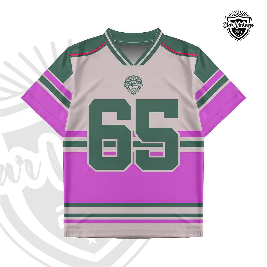 Áo Jersey Star Vintage Số 65 / Vintage / Bola / NFL Jersey Dạo Phố