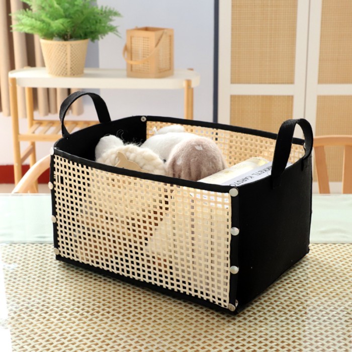HẤP DẪN Bán Chạy Vải Giỏ Tre Vải Nối Quần Áo Bẩn Giỏ Chứa Đồ Mảnh Vỡ Có Tay Cầm Bằng Gỗ Fol