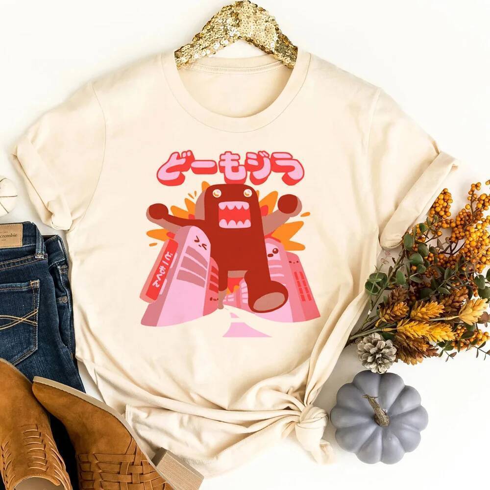 Domo top tees teen Goth mùa hè áo sơ mi thẩm mỹ baddie Goth dễ thương