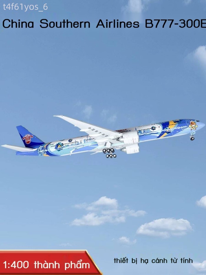 ( rẻ mà chất lượng) Mô hình chở khách B777-300ER của China Southern Airlines tỷ lệ 1:400, mã B-2007