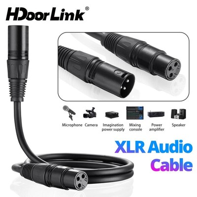 Cáp HdoorLink XLR 3Pin Dòng Âm Thanh Nam Sang XLR Nữ Micro Âm Thanh Pháo Nối Dài Cáp Cho Bộ Trộn Âm Thanh Khuếch Đại Cáp Nối Dài XLR