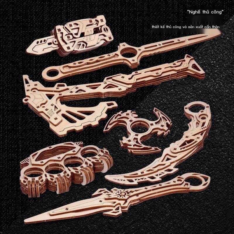 [ HOT Sale ] Đồ chơi mô hình lắp ráp bằng gỗ, rìu kỹ sư, dao cà rốt trọng lực, công nghệ thủ công,