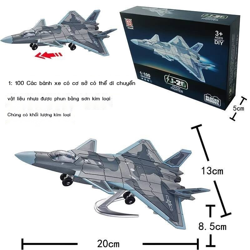 [Đa Năng] Mô J-20 Fighter Su57 Su57, mô hình máy bay B2 Phantom Fighter, chơi lắp ráp quân sự, đồ t