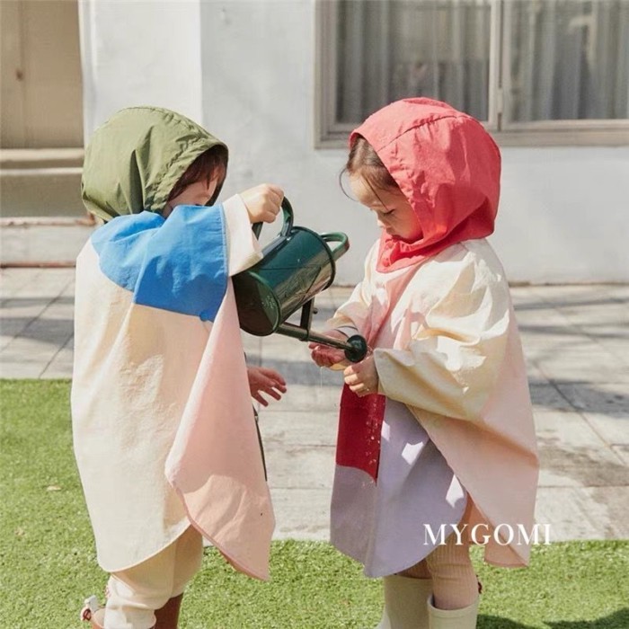 Children's Raincoat, Girl's Rainproof Clothing, Kindergarten Baby Going To School, Poncho Style