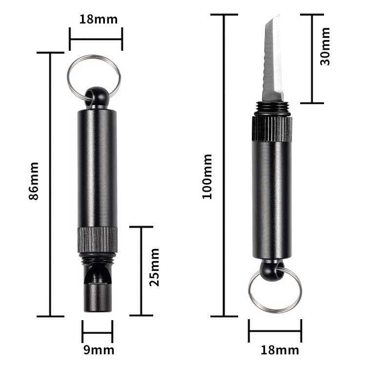 Còi khẩn cấp Còi huấn luyện Ngoài trời Sinh tồn Thiết bị EDC Open Express Knife Toolman Chống khẩn c