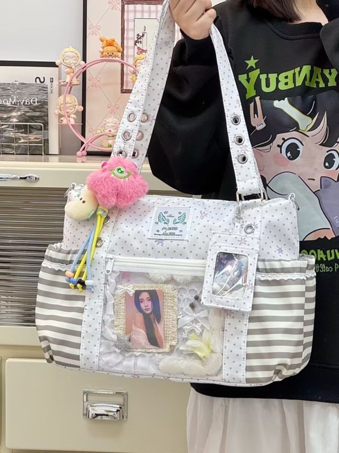New Large Capacity Lightweight Gym Bag Tote Pain Bag Comic Exhibition Student Class Shoulder Bag