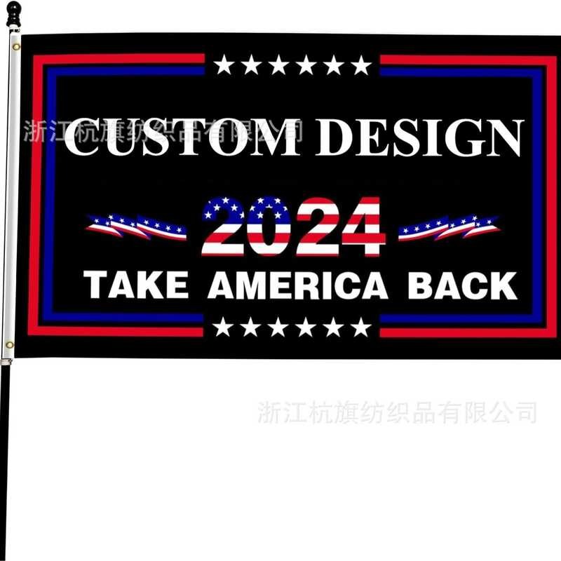 Cờ bầu cử Mỹ 3 * 5ft Bunting Cờ bầu cử quay tay Israel