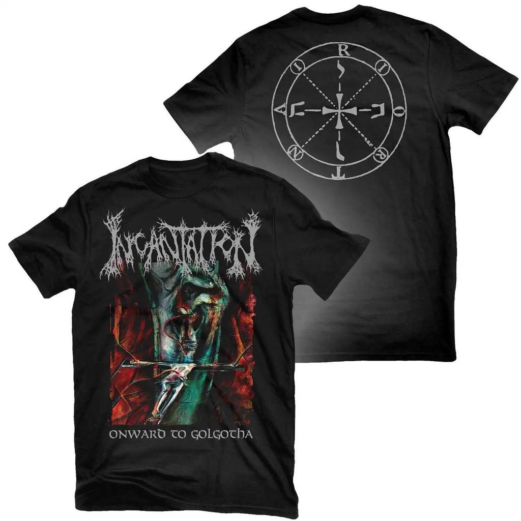 Incantation Onward To Golgotha Rock Band Graphic Tee 100% Cotton Cổ Tròn Áo Thun Unisex Thông Thường