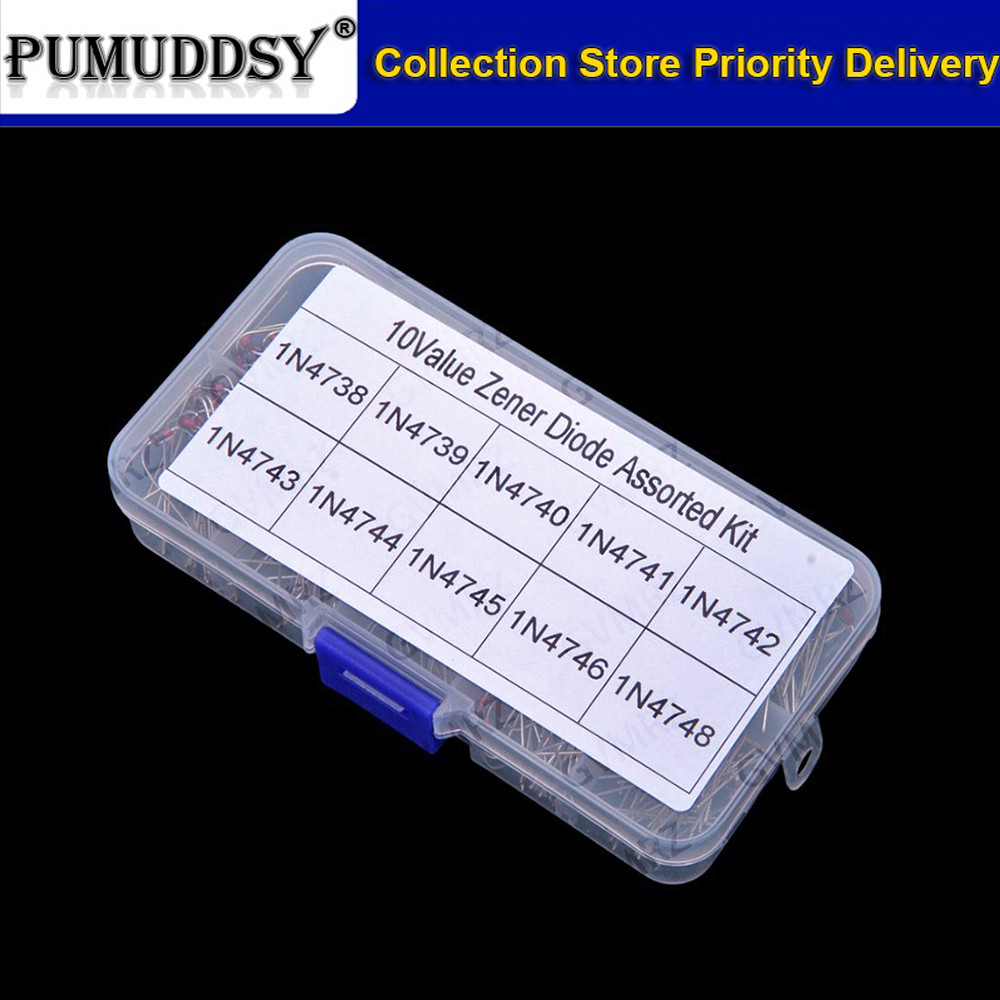 10Value Zener Diode Các Loại Bộ 1N4738 1N4739 1N4740 1N4741 1N4742 1N4743 N4744 1N4745 1N4746 1N4748