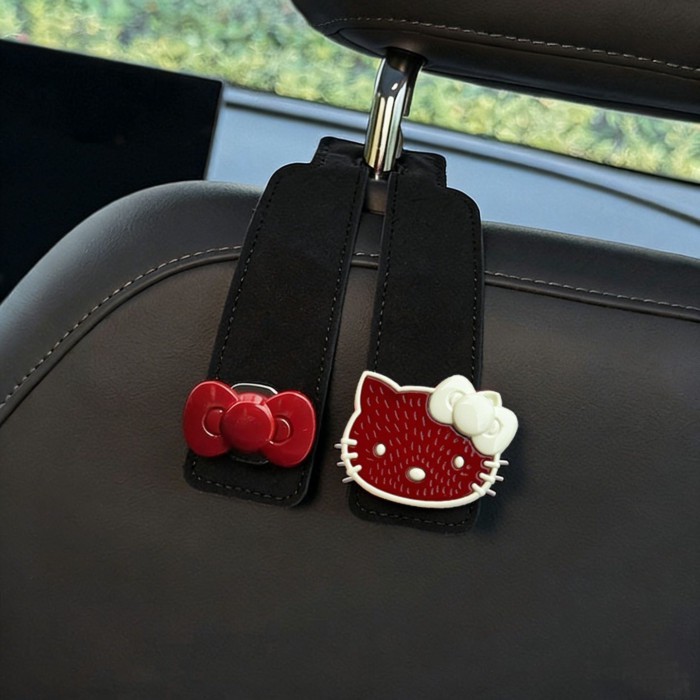 Kitty Kitty Kitty Mèo Nơ Hoạt Hình Dễ Thương Ghế Ô Tô Móc Ghế Ô Tô Móc Sau Nữ Trang Trí Xe Hơi Vật D