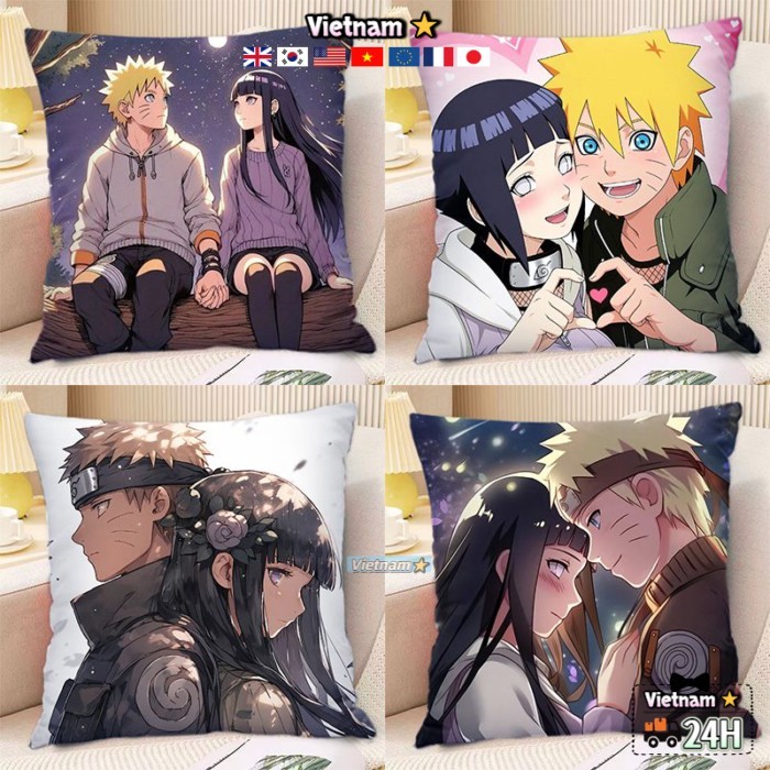 Naruto Hinata Hinata Naruto hai chiều quạt gối phòng ký túc xá sinh viên gối đầu giường đệm