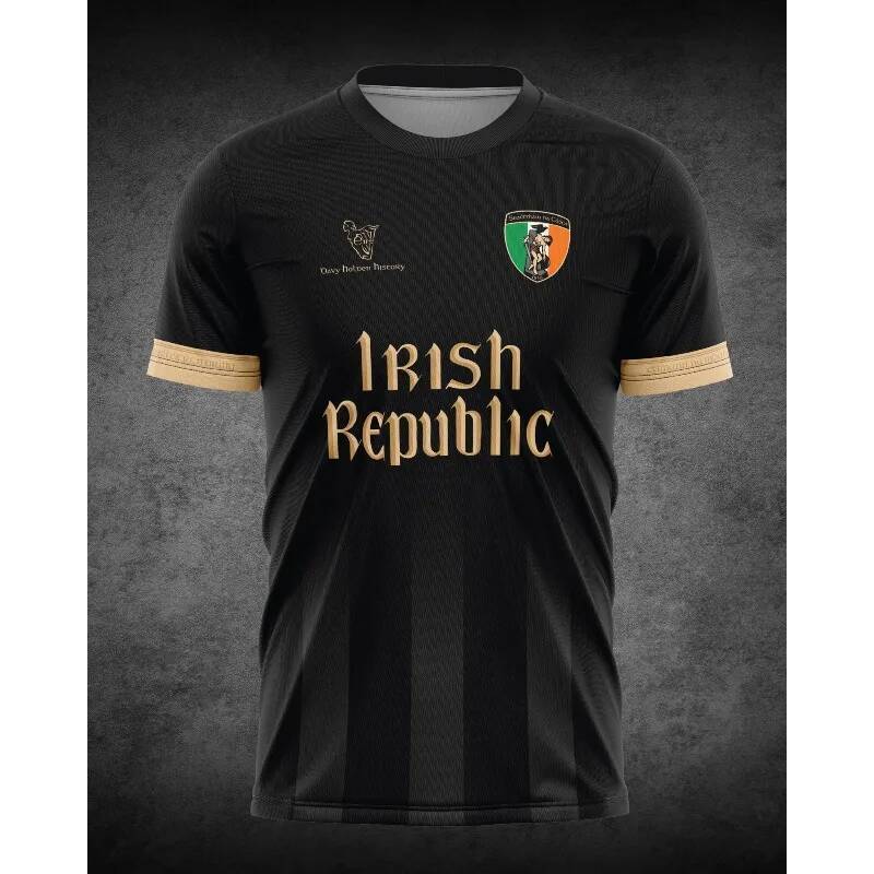 2026 Nữ Cộng Hòa Ireland Retro Áo Bóng Đá Áo Thun Unisex Thoáng Khí Dạo Phố Ngắn Tay Văn Hóa Người H