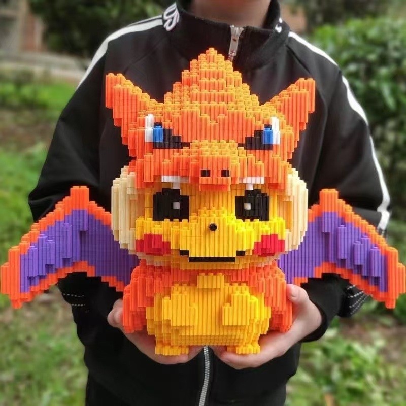 [Giải phóng tổn thất] Tương thích với các khối xây dựng Pikachu thở lửa Lego Lắp ráp giáo dục
