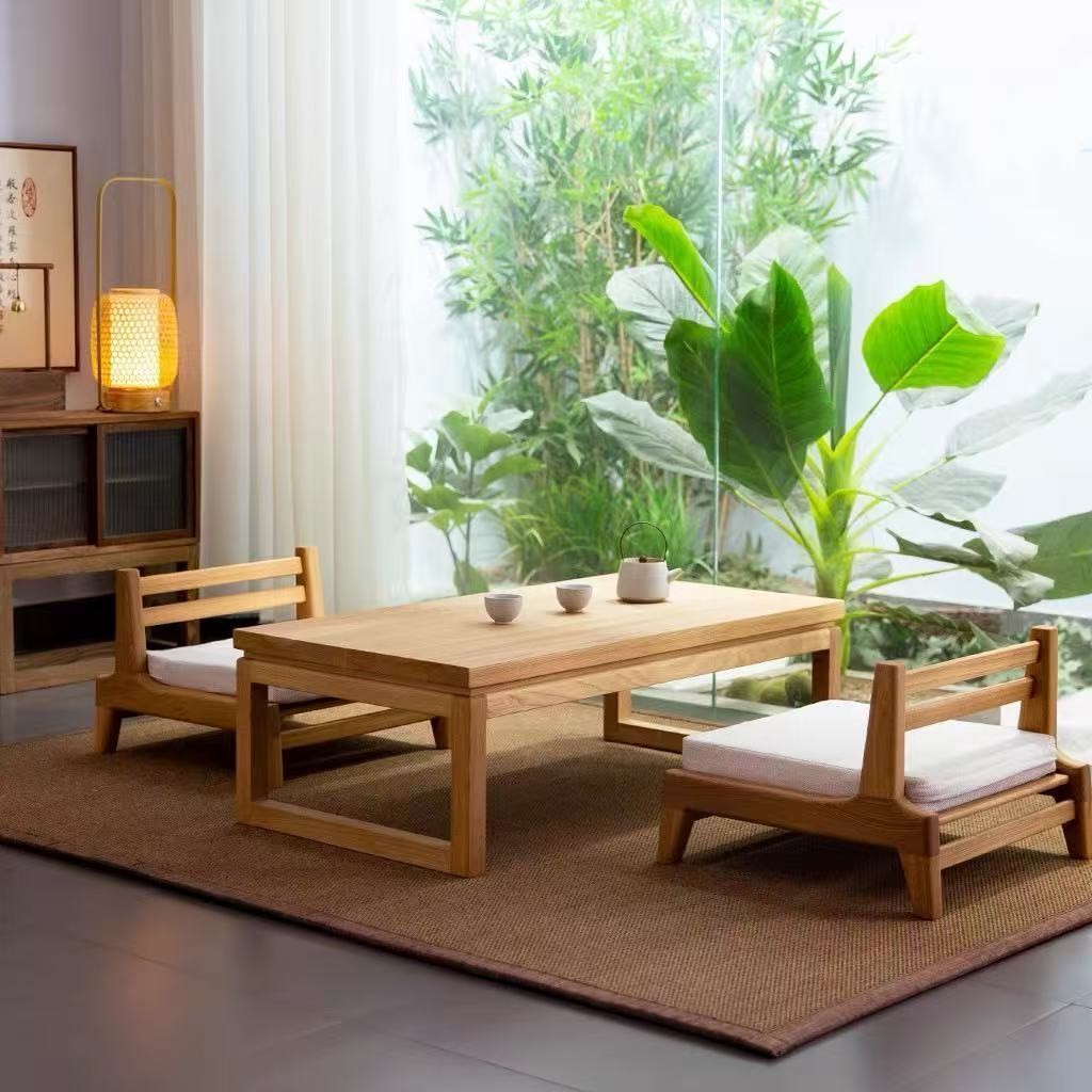 nhỏ Bàn bằng gỗ cây du cũ, thấp phong cách Nhật Bản, tatami cho homestay, bàn trà ban công cũ,     B