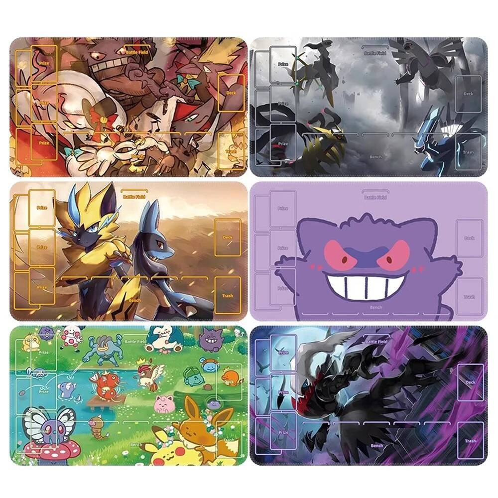 60 * 35 * 0.2Cm Hoạt Hình Anime Pokemon Gengar Thẻ Trận Đơn Tự Làm Dtcg Tcg Thảm Chơi Game Bàn Thảm 